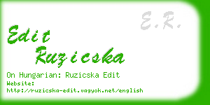 edit ruzicska business card